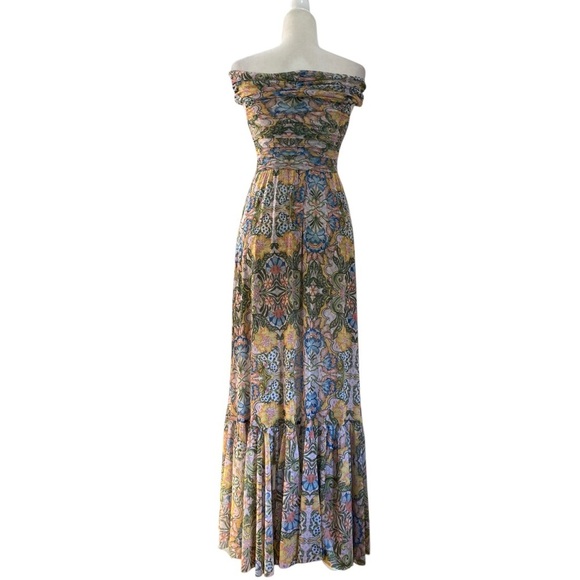 MISA Fiorella Off the Shoulder Maxi Dress Dolce Vita Kaleidoscope - Picture 14 of 15